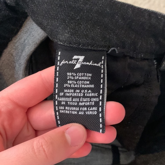 7 for all Mankind Black High Waisted Skinny Jeans, size 26 - Picture 5 of 5